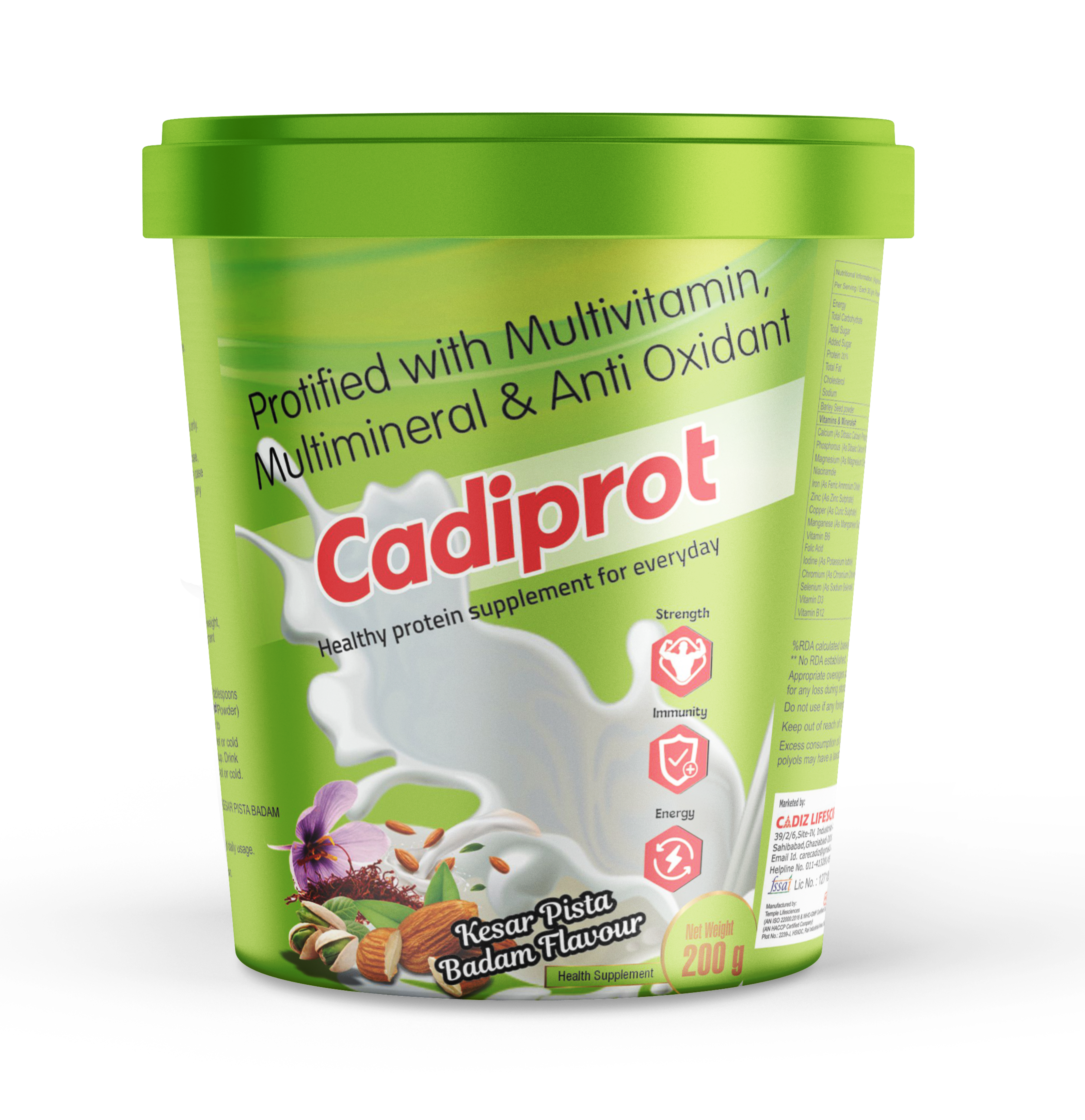 CADIPROT POWDER KESAR PISTA